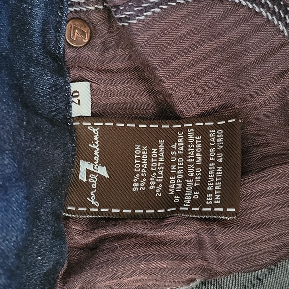 NWT 7FAM | A-Pocket Flared Leg Jeans Size 26 - Picture 7 of 7